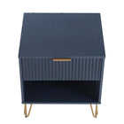 Manhattan Comfort DUMBO 20.07" Modern 1-Drawer Nightstand - Midnight Blue-30 Day Limited Manufacturer's Warranty