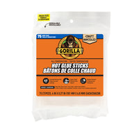 Gorilla Hot Glue Sticks - 4" - Mini Size - 75 Pack-Weather Resistant: For indoor and outdoor use