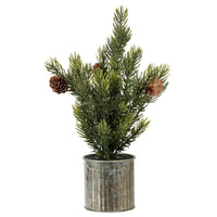 General Supply Goods + Co 12" Artifical Tree in Tin Stand-Holiday décor