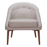 Zuo Carter Accent Chair - Grey-Cozy polyester linen fabric