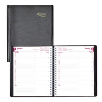 Brownline 2027 Daily Planner - 11" x 8-1/2" - Black-12-Month: January 2027 to December 2027