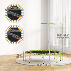 Soozier 50" Foldable Fitness Trampoline with Adjustable Handle - Bungee-Elastic ropes offer soft rebound, reducing joint impact for gentle exercise 