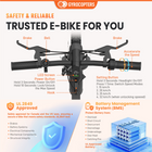 Gyrocopters PixAI Electric Bike for Adults & Teens - Speed 32 kmph - PAS 70 km - Black- Use "Pure Electric" for effortless cruising, or engage "Pedal Assist (PAS)" to extend your range up to an impressive 70 km