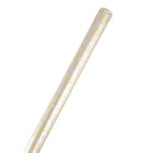 JAM Paper Christmas Wrapping Paper - 12 Sq Ft - Gold & Silver Holly -Size: 12 square ft. per roll