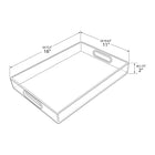 Azar Acrylic Serving Tray - Clear-Material: Acrylic