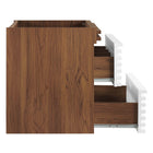 Modway Render 24" Wall-Mount Bathroom Vanity Cabinet - White/Walnut-8