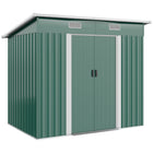 Outsunny 7'x 4' Outdoor Storage Shed-Double doors with locks enhance security
