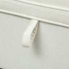 HOMCOM 47 Inch Linen Storage Chest Ottoman Bench - Cream White-Assembly required;