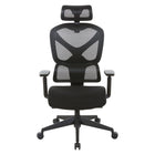 Pro-line II High Mesh Back And Fabric Seat Ergonomic Chair With Headrest - Black-Breathable black mesh back with self-adjusting lumbar support