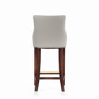 Manhattan Comfort Shubert 22.64" Modern Leatherette Upholstered Barstool - Light Grey - 3 Pack-Seat Height: 29.13 in