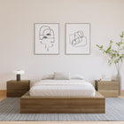 Nexera James Platform Bed - Full Size - Brown Oak-Easy Assembly and Delivery: Hassle-free assembly, doorstep delivery, plus a one-year warranty for a convenient bedroom upgrade