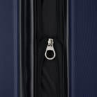 Bugatti Madrid Collection 30" Hardside Checked Spinner Luggage - Navy-Single 360-degree spinner wheels for effortless, smooth and quiet rolling