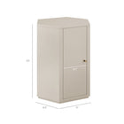 Modway Kade Faceted Semi-Gloss Side Table - Putty-Semi-Gloss Painted MDF Construction