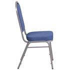 Flash Furniture HERCULES Series Crown Back Stacking Banquet Chairs with Silver Frame - Blue - 4 Pack-Crown Back Design