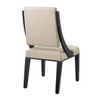Modway Cambridge Upholstered Fabric Dining Chairs - Beige - 2 Pack-7