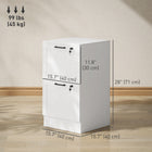 HOMCOM 2-Drawer Letter/A4 Filing Cabinet with Lock - White-Two drawers can be locked separately to secure important documents, including two keys per lock
