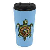 Oscardo James Jacko Medicine Turtle Indigenous Art Travel Mug-Authentic Indigenous Art Design - Features licensed artwork by First Nations, Inuit, and Métis artists from across Canada, celebrating Indigenous culture and creativity