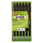 Staples Sonix Gel Pens - 0.7 mm - Black - 12 Pack-Super-smooth writing