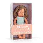 Miniland Anatomically Correct 15" Baby Doll - Caucasian Blonde Girl with Vitiligo-These dolls feature articulated arms and legs, allowing children to dress the doll and pose it lying down or sitting up