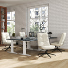 Homy Casa Relax Ergonomic Office Chair with Chenille Fabric - Ivory Beige-9