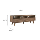 Modway Render 60" TV Stand - Walnut-Smooth Wood Grain Laminate