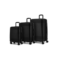 Bugatti 3-Piece Hardside Luggage Set - ABS - Black-Made of lightweight and resistant, 100% recycled plastic (PET)
