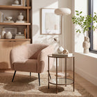 Zuo Anelli Side Table - Bronze-Dimensions: 15.7" L x 15.7" W x 21.5" H