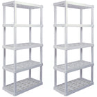 Oskar Large 5-Tier Interlocking Heavy Duty Shelving Unit - 18" x 36" x 74" -White-Interlocking design lets you link multiple units
