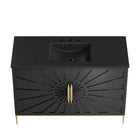 Modway Awaken 48" Bathroom Vanity - Black-Spacious Storage
