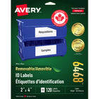 Avery White Laser/Inkjet Removable Multipurpose Labels, 2" x 4", 120 Pack (06468)-Removable, Rectangular label