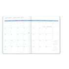 Orange Circle Studio Floral Silhouette Just Right Monthly Planner - 7.5" x 9.75" - Assorted Colours - Bilingual-Two-year reference calendar and three-year holiday list