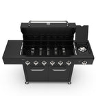 Kenmore 6 Burner XL Gas Grill with Side Burner - Black-6 Main Burners - 409 Stainless Steel Tube - 10,000 BTU each