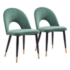 Zuo Menlo Dining Chair - Green - Set of 2-Assembly required