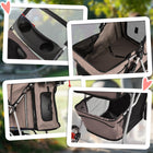 PawHut Deluxe 3-Wheel Pet Stroller with Brake, Canopy and Cupholders - Red-Strong construction withstands everyday wear and tear 