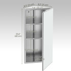 HOMCOM Stainless Steel Wall Mount Corner Bathroom Mirror Cabinet - Silver-Frameless mirror for a flawless appearance 