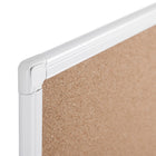 MasterVision Maya Antimicrobial Magnetic Cork Board - 48" x 96"-Durable thick and resilient cork bulletin surface never shows pin holes