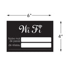 Cosco WiFi Password Sign - 6" x 4" - French Text-The easy-to-update surface allows you to quickly change WiFi names and passwords as needed