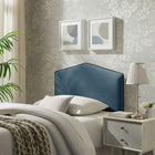 Modway Cosette Performance Velvet Twin Size Headboard - Cadet Blue-Adjustable Height