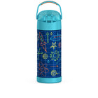 Thermos FUNtainer Vacuum Insulated Stainless Steel Water Bottle - 410mL - Robot Doodles-Sweat-proof exterior
