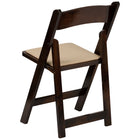 Flash Furniture HERCULES Series Fruitwood Wood Folding Chair with Vinyl Padded Seat-Lightweight Design