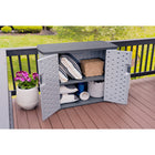 Suncast Backyard Oasis Storage Unit - 130 Gal. - Dove Grey-Low maintenance, easy to clean and maintain.