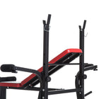 Soozier Adjustable Weight Bench with Leg Developer Barbell Rack-incline, flat and decline offer countless exercise options 