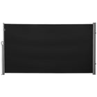 Outsunny Retractable Side Awning with Resistance to UV Rays & Wind - 118" x 71" - Black-Flexible side awnings for outdoor and indoor use
