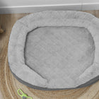 PawHut Pet Sofa with Removable Cushion and Anti-slip Foot Pads - Grey-Suitable for medium to large-sized dogs up to 55 lbs (25 kg) and 21.7" (55 cm) in body length 