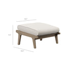 Modway Saratoga Outdoor Teak Wood Chair and Ottoman Set - Pebble-Water-Based Finish