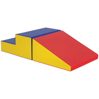 Soozier Toddler Climb and Crawl Activity Soft Play Foam Blocks 2-Piece Set - Multi-colour-Suitable for use in school, daycare, or at home 