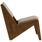 Modway Rylina Vegan Leather Accent Chairs - Walnut Brown - Set of 2-Plastic Foot Glides