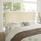 Modway Region Upholstered Fabric King Headboard - Ivory-Particleboard with solid wood poles