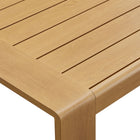 Modway Lirienne Outdoor Patio Aluminum Faux Wood Coffee Table - Natural-8