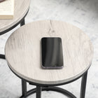 HOMCOM Nesting Tables- Grey - Set of 3-Color: Grey 
